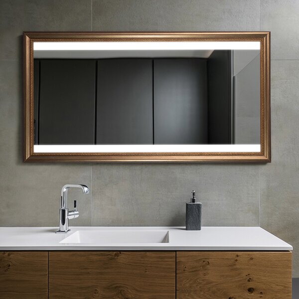Zrcadlo Wood LED Zenas typ B 80 x 60 cm