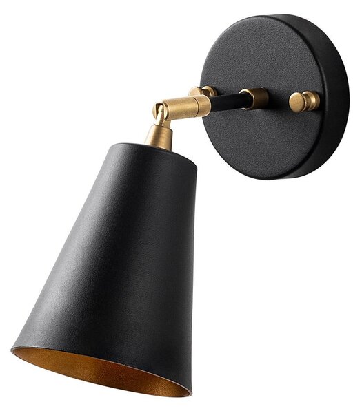 Černé/ve zlaté barvě nástěnné svítidlo ø 10 cm Evander – Opviq lights