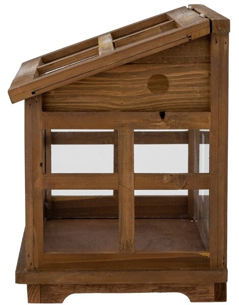 Hnědý dřevěný skleník Bloomingville Marti 40 x 25 cm