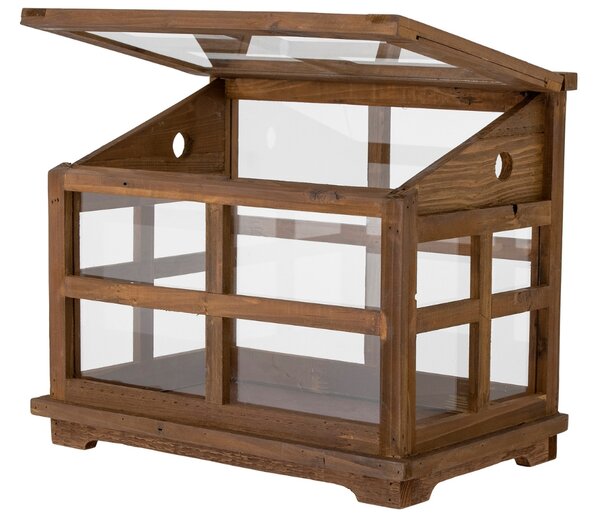 Hnědý dřevěný skleník Bloomingville Marti 40 x 25 cm