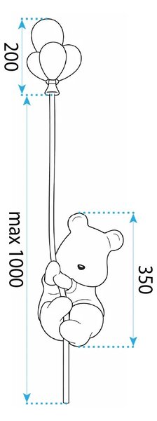 Toolight Nástěnné osvětlení Bear G170-W bílé/zelené