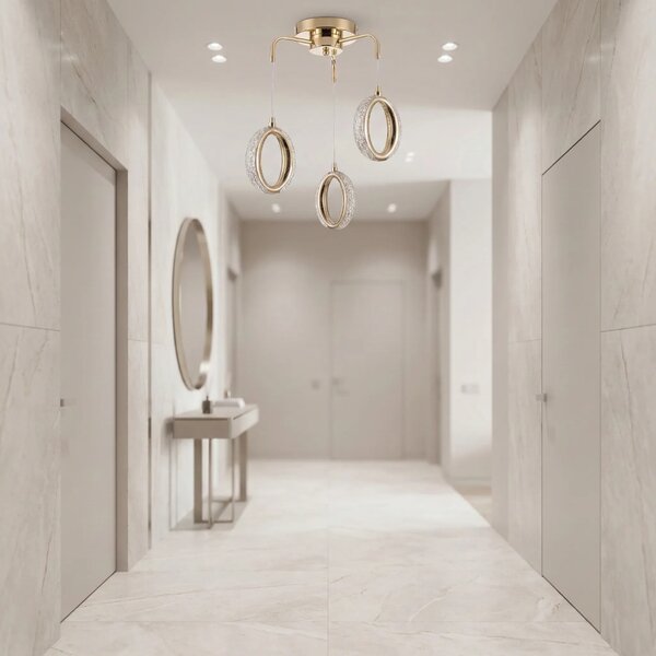 Toolight Závěsné LED osvětlení Modern Circle G176-3CP zlaté