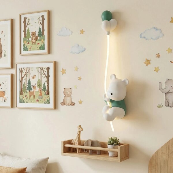 Toolight Nástěnné osvětlení Bear G170-W bílé/zelené