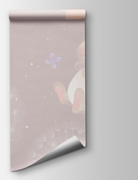 Fototapeta Tapeta s králíky a pampeliškami, Dětské fototapety, Populární fototapety, w04195v2 - Tapeko.co.cz