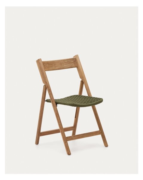 Dřevěná zahradní židle v zeleno-přírodní barvě Dandara – Kave Home