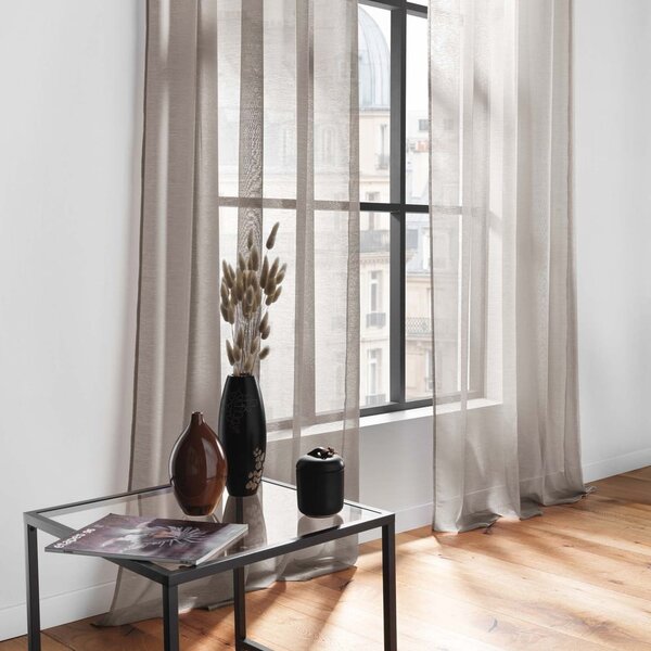 Hnědá voálová záclona 140x240 cm Lissea – douceur d'intérieur