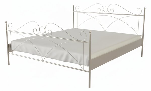 Česká kovová postel ALICE - stříbrná RAL 9006, Rozměr: 80 x 200 cm