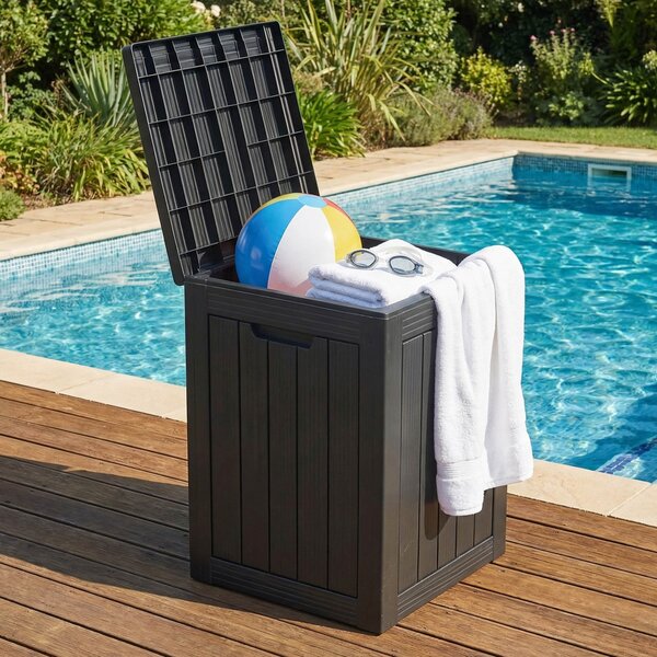Ak furniture Zahradní úložný box Ezra 113 L černý