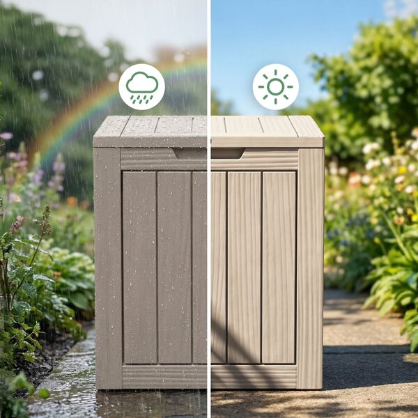 Ak furniture Zahradní úložný box Ezra 113 L šedý