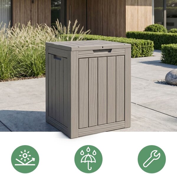 Ak furniture Zahradní úložný box Ezra 113 L šedý