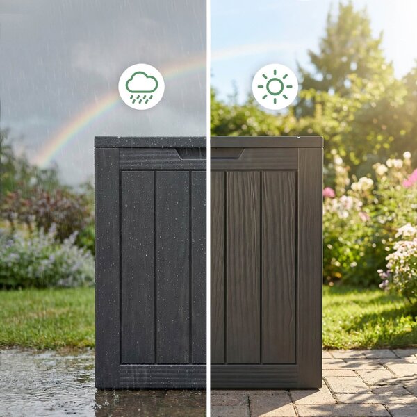 Ak furniture Zahradní úložný box Ezra 117 L černý