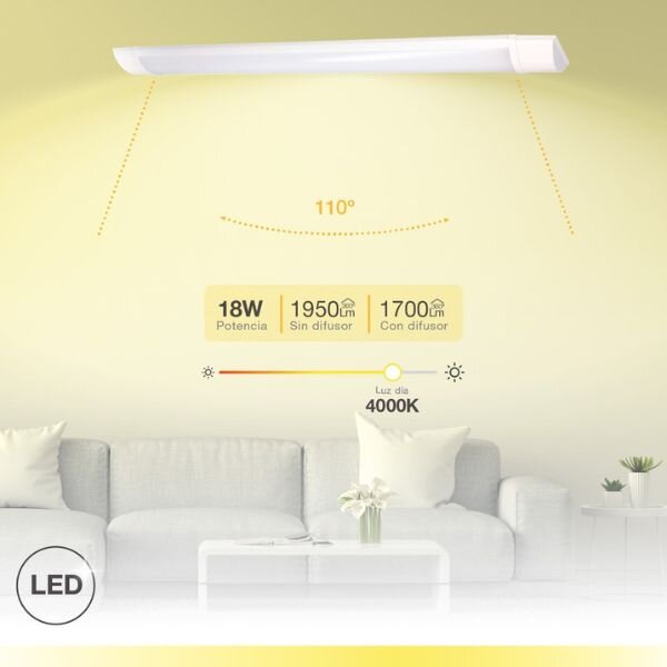 Prémiové LED lištové svítidlo Sokan 18W 1700lm 60cm denní barva světla, 3 roky záruka