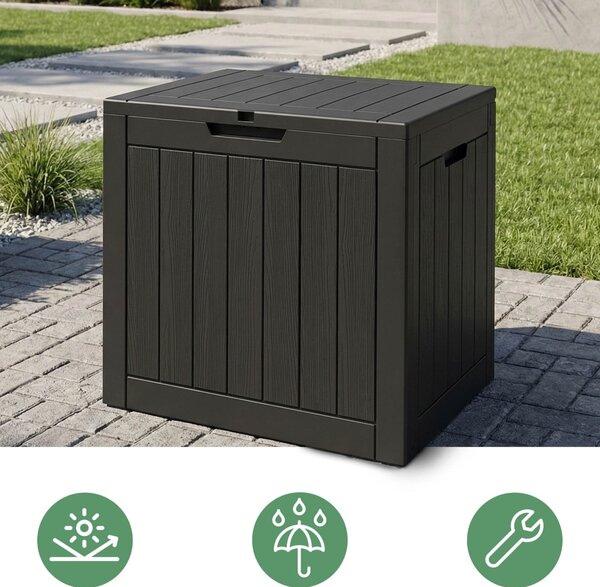 Ak furniture Zahradní úložný box Ezra 117 L černý