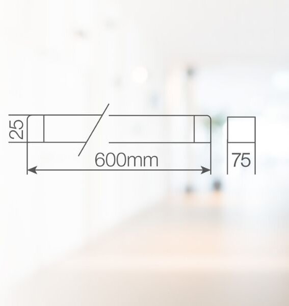 Prémiové LED lištové svítidlo Sokan 18W 1700lm 60cm denní barva světla, 3 roky záruka
