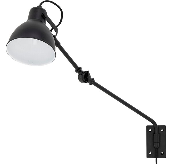 Černá kovová nástěnná lampa Bloomingville Jili 16 cm