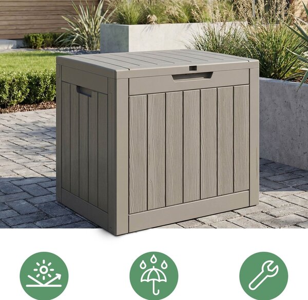 Ak furniture Zahradní úložný box Ezra 117 L šedý
