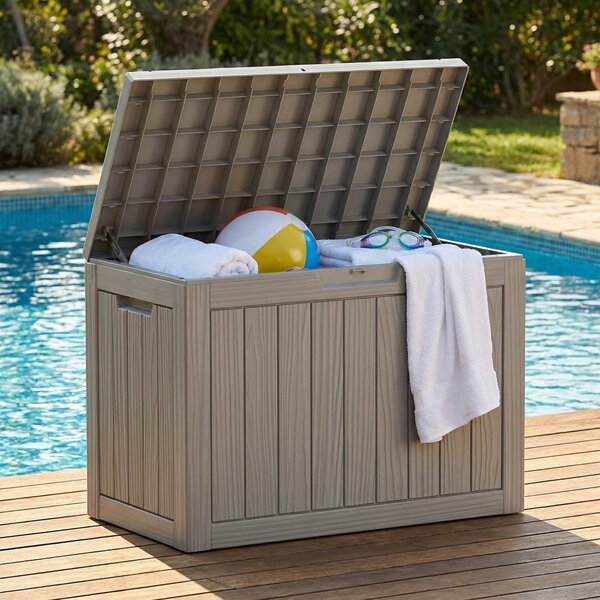 Ak furniture Zahradní úložný box Ezra 170 L šedý