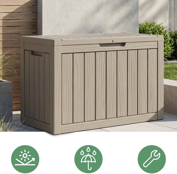 Ak furniture Zahradní úložný box Ezra 170 L šedý