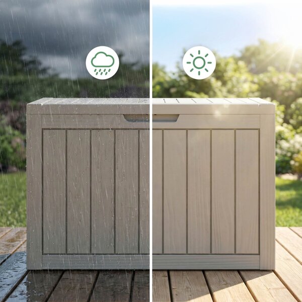 Ak furniture Zahradní úložný box Ezra 170 L šedý