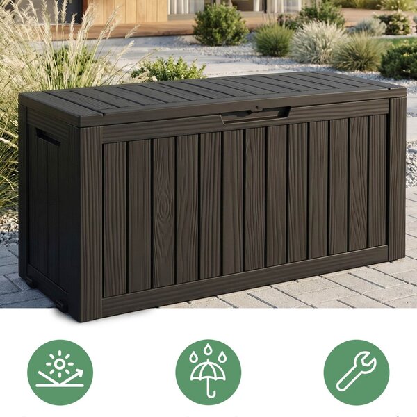 Ak furniture Zahradní úložný box Ezra 272 L černý