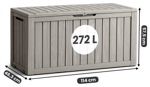 Ak furniture Zahradní úložný box Ezra 272 L šedý
