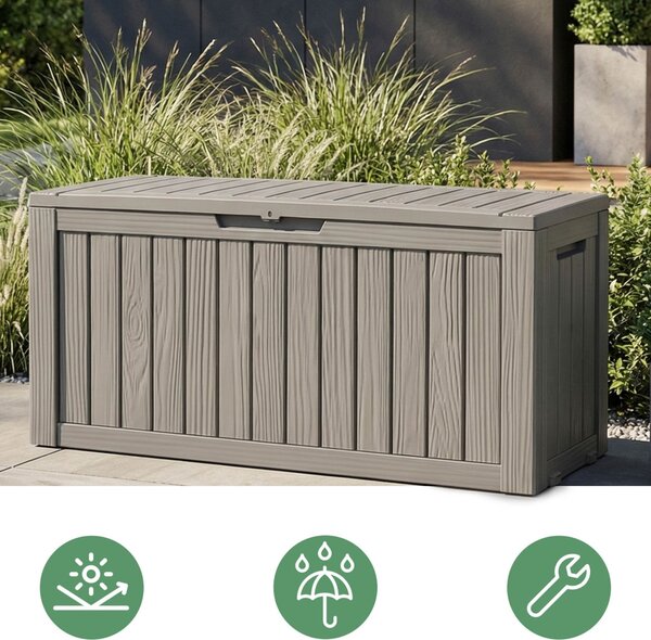 Ak furniture Zahradní úložný box Ezra 272 L šedý