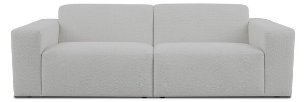 Bílá pohovka z textilie bouclé 228 cm Roxy – Scandic