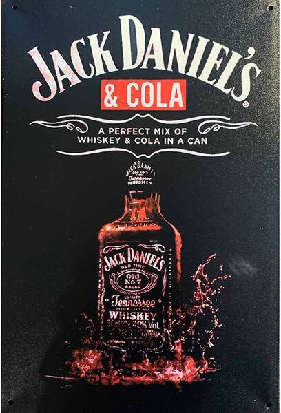 Ceduľa Jack Daniels & Cola 30cm x 20cm Plechová tabuľa