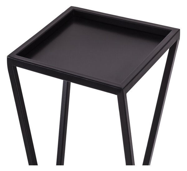 Kovový záhon, diagonální stojan s kovovou deskou - Bílá (Versanis)