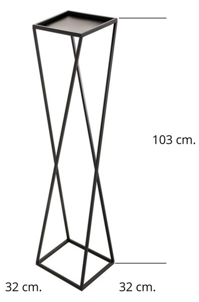 Diagonální stojan - velký, 103 cm - Černá (Versanis)