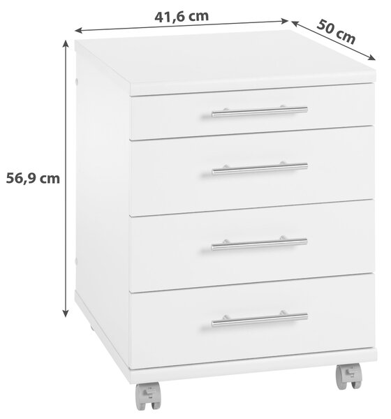 POJÍZDNÝ KONTEJNER, 41,6/56,9/50 cm MID.YOU - Online Only kancelářský nábytek, Online Only