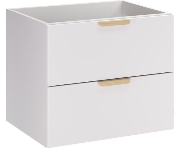 Comad Závěsná skříňka Aster Pati s deskou a umyvadlem 60 cm bílá/dub cremona