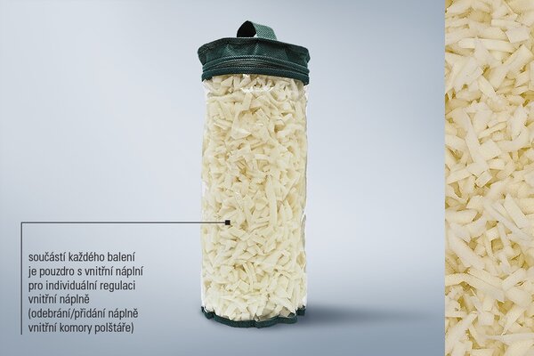 Dauny Péřový polštář Capa Visco s nastavitelnou výškou Rozměr: 50x70 cm (130+600 g)