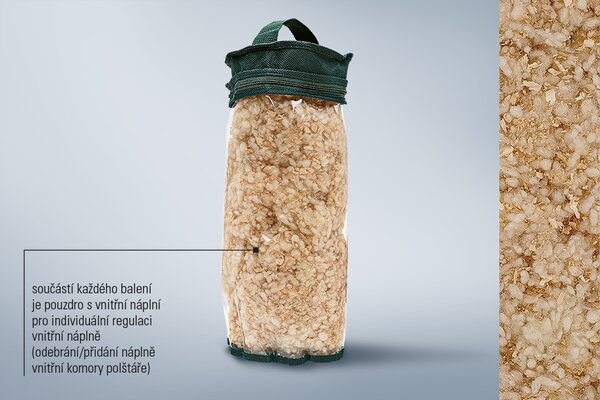 Dauny Péřový polštář Capa Nature s nastavitelnou výškou Rozměr: 50x70 cm (130+600 g)