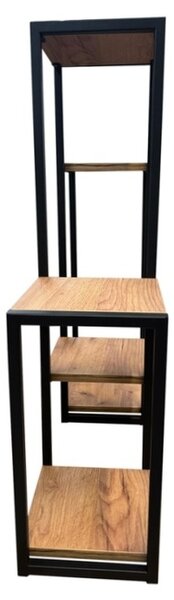 Stojan Loft 4-patrový Dub Craft - Černá Řemeslný dub (Versanis)