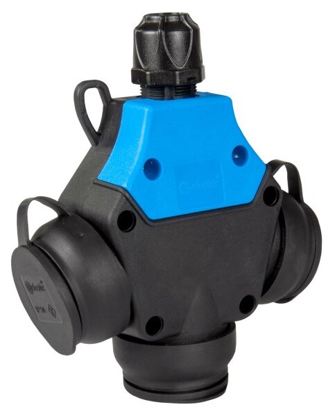 TP electric Roztrojka pryžová jednofázová, francouzské zásuvky 250V 1x16A IP54 3101-316-0300