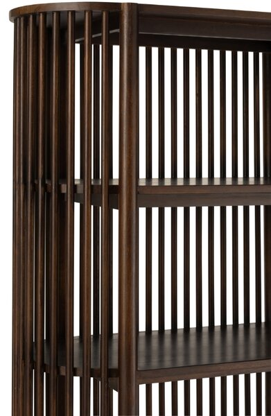 -25 % Dny MOMENTI– Tmavě hnědá mangová knihovna J-line Gilmore 190 x 84 cm