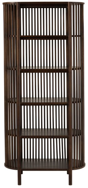 -25 % Dny MOMENTI– Tmavě hnědá mangová knihovna J-line Gilmore 190 x 84 cm