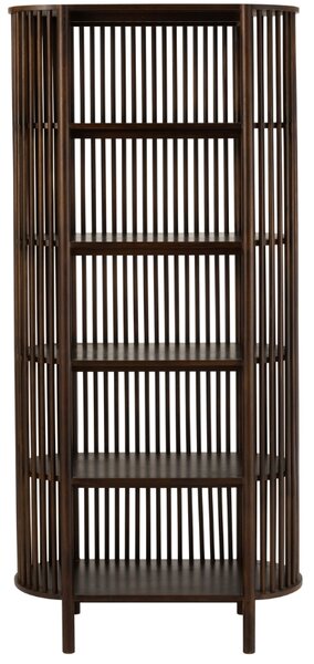-25 % Dny MOMENTI– Tmavě hnědá mangová knihovna J-line Gilmore 190 x 84 cm