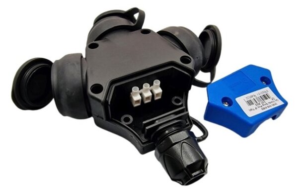 TP electric Roztrojka pryžová jednofázová, francouzské zásuvky 250V 1x16A IP54 3101-316-0300