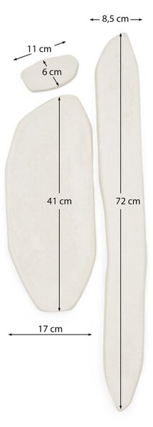 Nástěnné dekorace v sadě 3 ks 25,5x71,5 cm Siluna – Kave Home