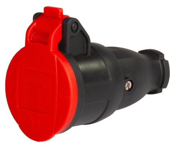 TP electric Pryžová spojovací zásuvka s pružinovým víčkem 1x16A IP54 3101-395-0300