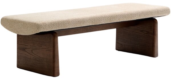 Ořechová lavice Kave Home Topaz 150 cm