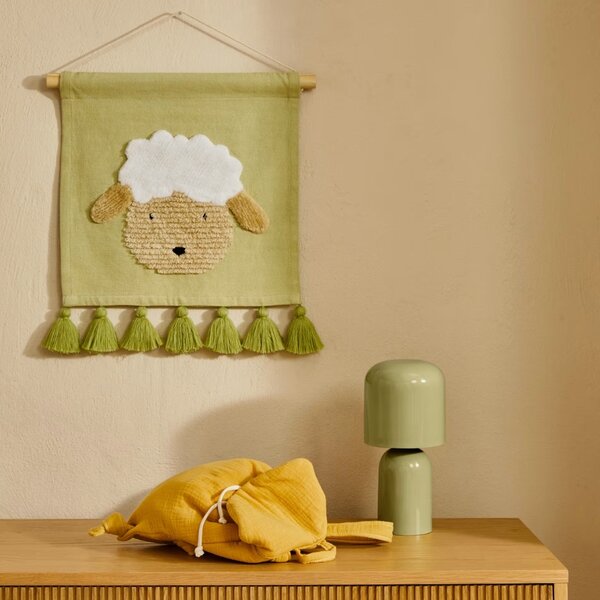 Světle zelená kovová stolní lampa Kave Home Monze