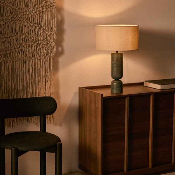 Zelená mramorová stolní lampa Kave Home Vex