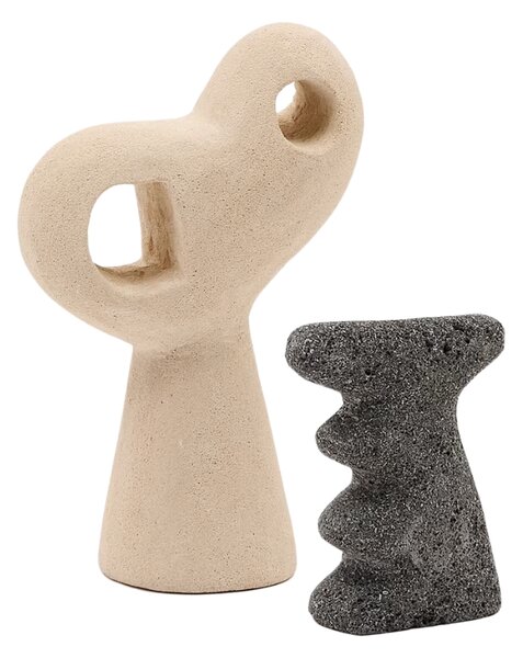-30 % Dny Marianne - Kave Home Set dvou kamenných sošek Arif 12/15 cm