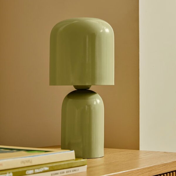 Světle zelená kovová stolní lampa Kave Home Monze
