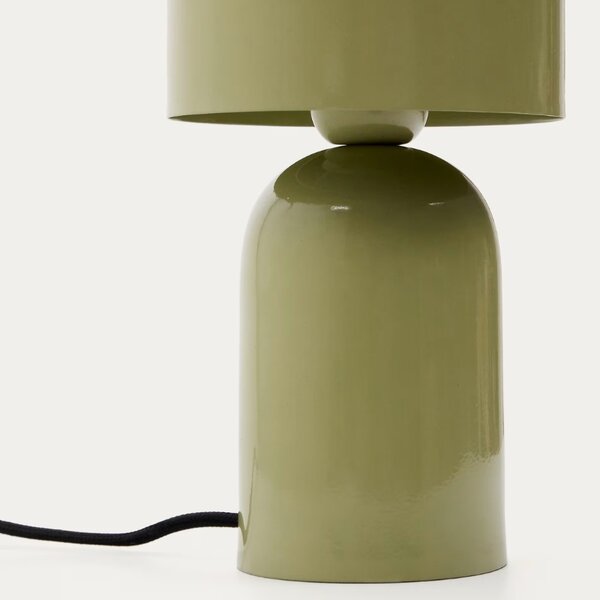 Světle zelená kovová stolní lampa Kave Home Monze