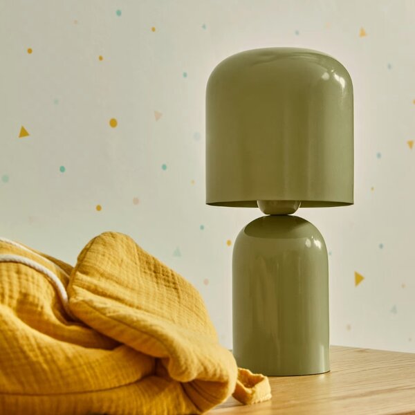 Světle zelená kovová stolní lampa Kave Home Monze