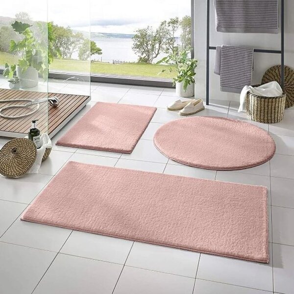 Růžové koupelnové předložky v sadě 3 ks 50x90 cm – Mila Home